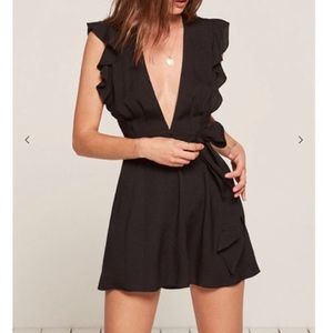 Reformation Black Tunisia Dress